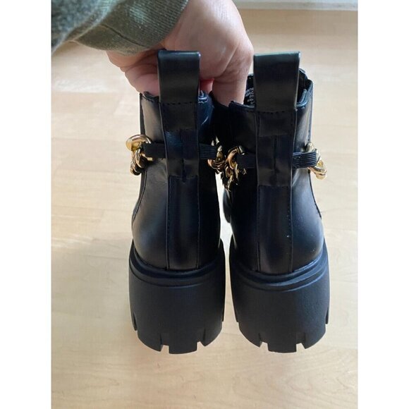 Madden girl Women's "Honey" Chain Chelsea black ankle boot sz 7/7.5 missized - Picture 5 of 11